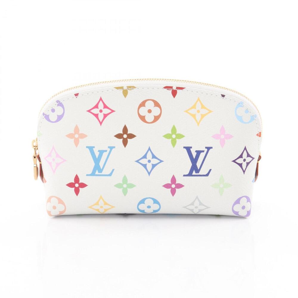 Louis Vuitton LV x TM Pochette Cosmetic Monogram Multicolor Handbag Pouch Lea...